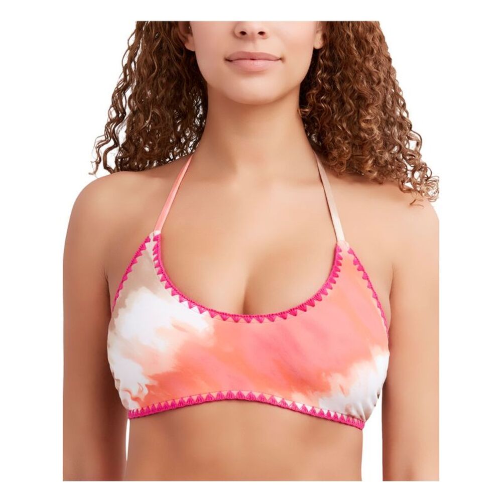 BCBGENERATION Women's Coral Stretch Reversible Tie Bralette Swimsuit Top S